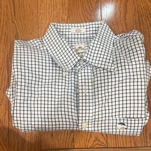 Peter Millar Navy and White Checkered Men's Shirt- Georgia Southern